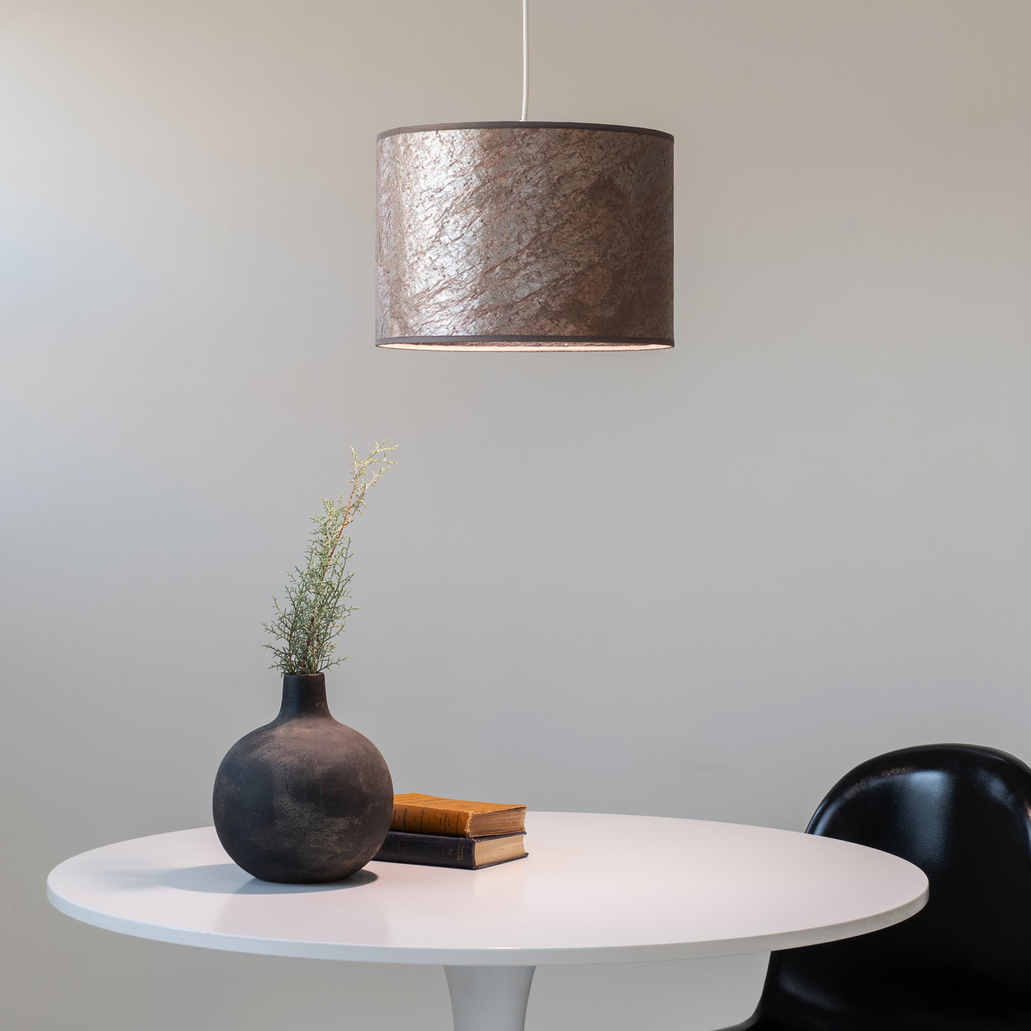 Grey and copper lampshade discount