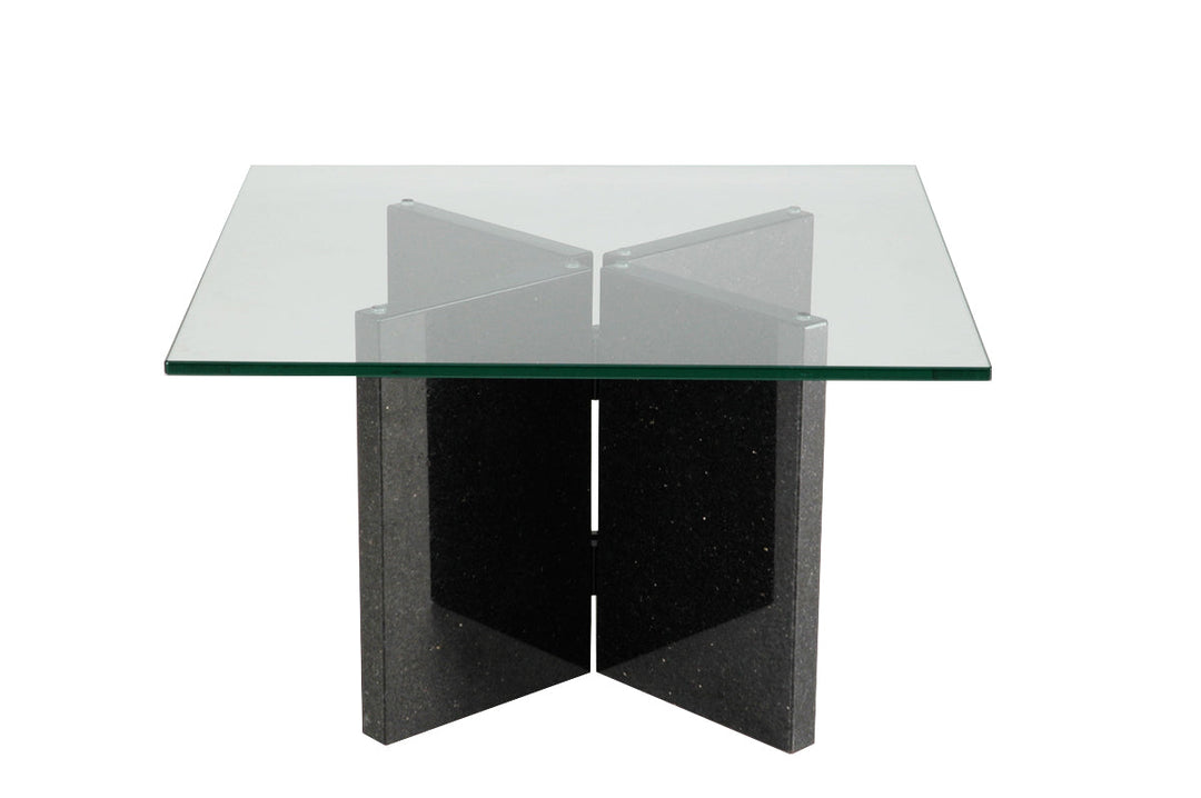 END TABLE | X Base Square | 24"L 24"W 14"H